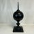 Mid-Century Art Deco Large Scale Black Tole Metal Obelisk With Orb Globe. For Sale - Image 4 of 10