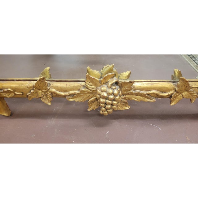 Wood Beautiful Vintage Gold Grape Carved Mirror For Sale - Image 7 of 12