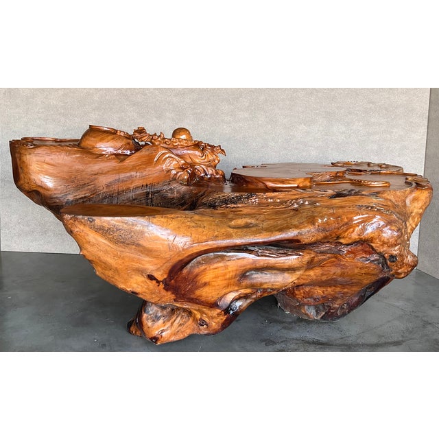 An Indonesian lacquered root stand from the 20th century drilled to work as a fountain. Created in Indonesia during the...