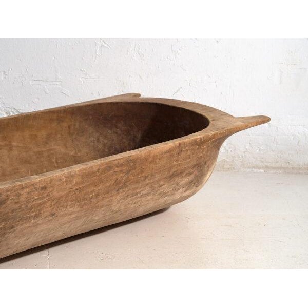 Rustic Antique Carved Wooden Bowl For Sale - Image 3 of 9