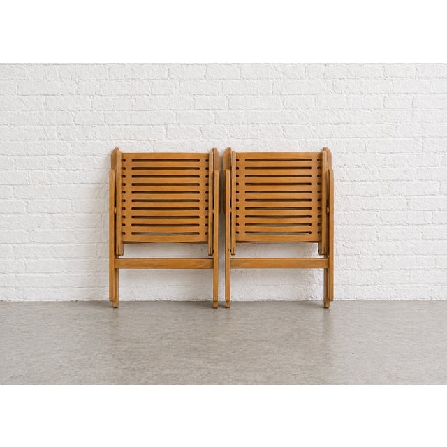 Brown Pair of Mid Century Modern "Rex" Folding Lounge Chairs Designed by Niko Kralj, C. 1960's For Sale - Image 8 of 13