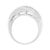 Wow her with this stunning silver and diamond Cocktail ring band. This ring is designed with wave-like features and...
