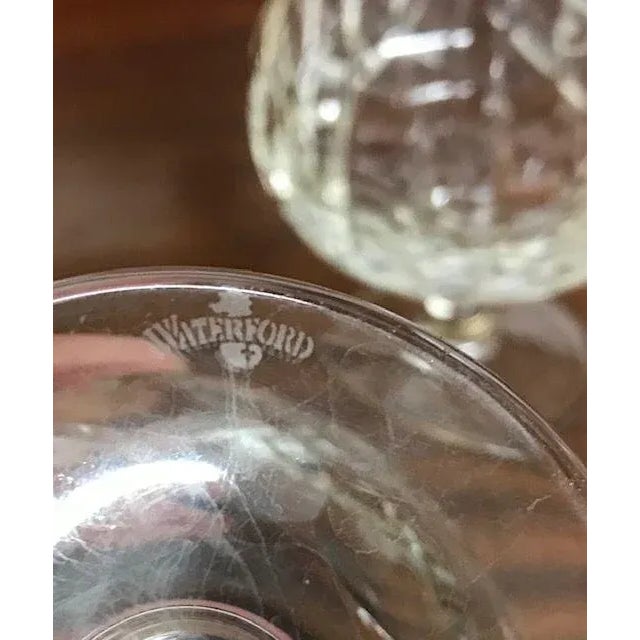 Waterford Pair of Vintage Waterford Lismore Small Brandy Glasses Monogrammed S For Sale - Image 4 of 4