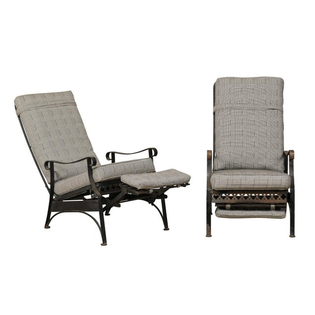 Iron Patio Armchairs With Clover and Dot Motif - a Pair For Sale - Image 11 of 11