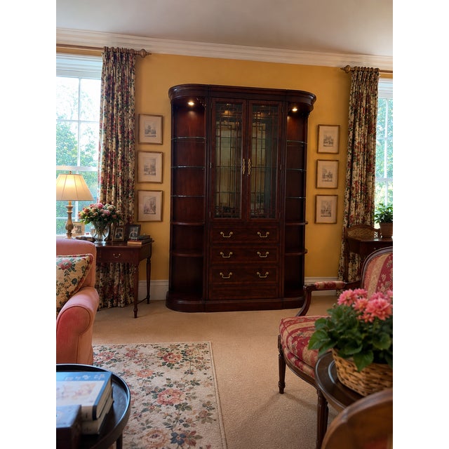 1970s 1970s Drexel Heritage Chippendale Mahogany 3-Piece Display Cabinet With Étagères For Sale - Image 5 of 5