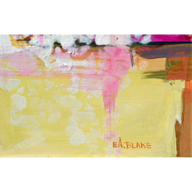 Mid-Century Modern Abstracted Cubist Table Still-Life in Acrylic on Masonite by E.A.Blake For Sale - Image 4 of 4