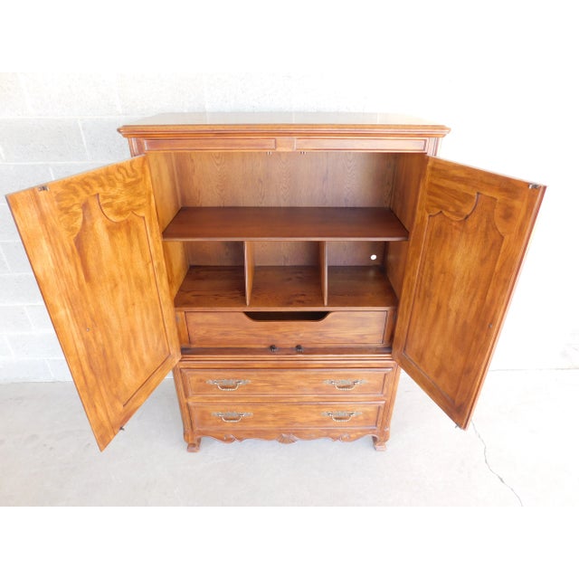 French Drexel Heritage South of France Louis XV Style Wardrobe Chest For Sale - Image 3 of 16