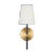 Modern Kate Spade New York by Visual Comfort Studio Monroe 1-Light Small Single Sconce in Burnished Brass, Navy For Sale - Image 3 of 3