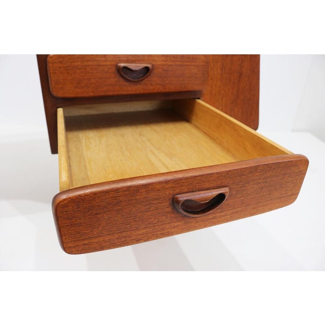 Mid-Century Modern Teak Desk by Louis Van Teeffelen for Webe, 1950 For Sale - Image 9 of 18