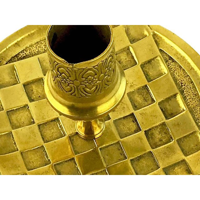 Mid-Century Modern French Brass Candleholder, 1950s For Sale - Image 3 of 10