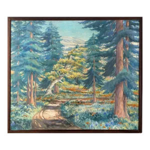 Southern California Mount Baldy Tonalist 1930s Forest Landscape by Jene Jackman