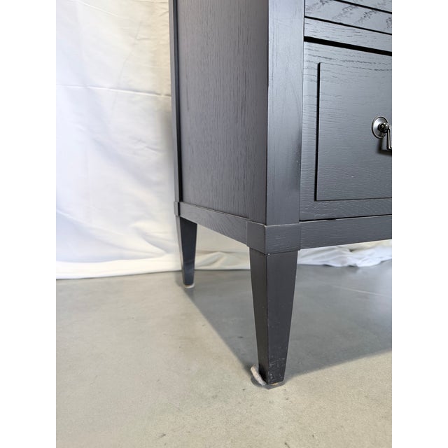 Ethan Allen Black Seven Drawer Tall Chest For Sale - Image 10 of 12
