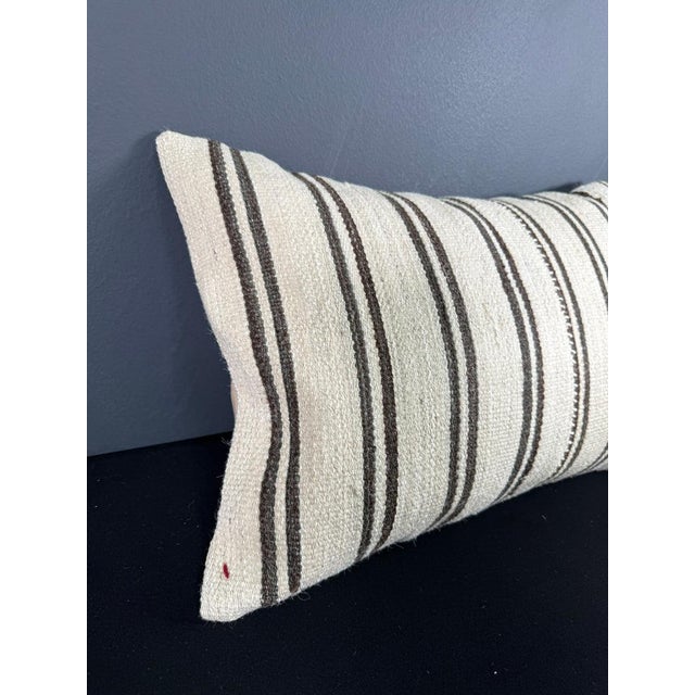 Contemporary Turkish Hemp Pillow Cushion Natural Beige Brown Pillow Cushion Cover 16 "x 24" For Sale - Image 3 of 4