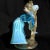 AVeM Italy Murano Vintage Opalescent Blue White Gold Flecks Italian Art Glass Mid Century Women Farmer Sculpture For Sale - Image 4 of 7