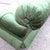 Green Vintage Skirted Rolled Arm and Rolled Back Velvet Sofa For Sale - Image 8 of 11