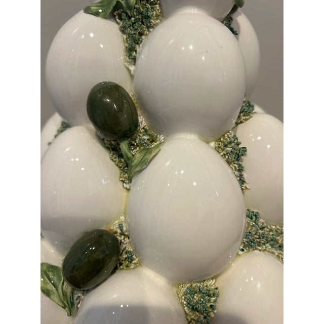 Vintage Italian Majolica Style Ceramic Egg Topiary Centerpiece For Sale - Image 10 of 10