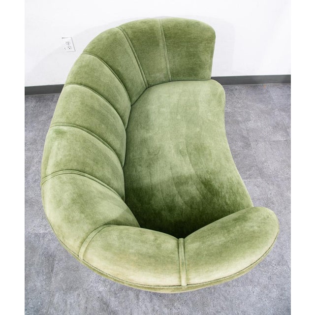 Mid-Century Modern Mid Century Danish Modern Couch Sofa Mohair Light Green Loveseat Settee 2 Seat For Sale - Image 3 of 12