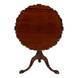 Antique 18th Century Tilt-Top Pie Crust Pedestal Table