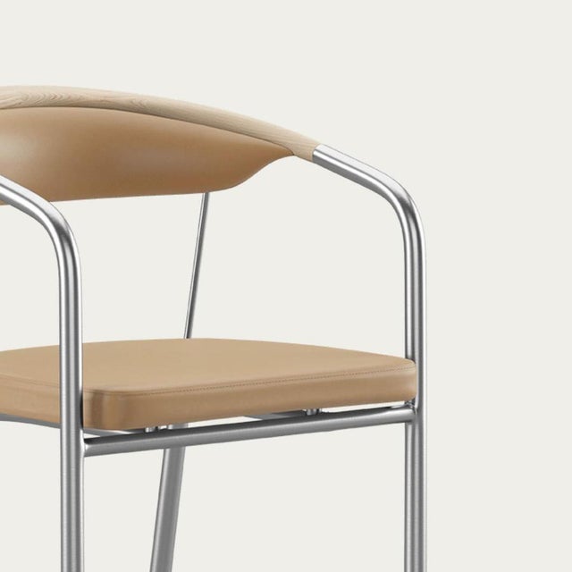 Wood Chairman Chair in Oak with Upholstery in Sand by Henrik Tengler for One Collection For Sale - Image 7 of 15