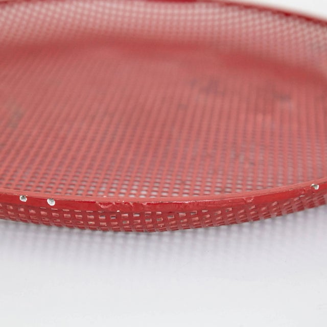 Metal Enameled Metal Plate by Mathieu Matégot for Artimeta, 1950s For Sale - Image 7 of 11