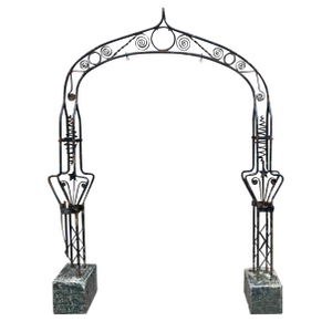 Garden Entryway - Ornamental Arched Wrought Iron