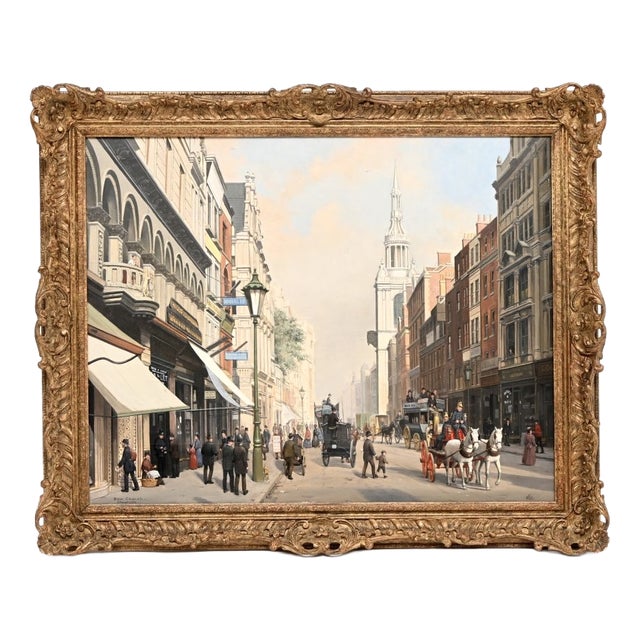 Reginald Edward Arnold, Bow Church, Oil Painting, Framed For Sale