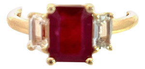 Natural Ruby Sapphire Ring 6.5 14k Y Gold 2.51 TCW Certified