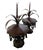 Metal Pair of Vintage Neoclassical Cast Iron & Copper Architectural Finials With Wrought Botanical Agave Crests For Sale - Image 7 of 12
