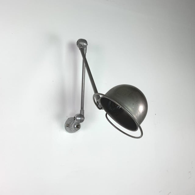 Industrial Vintage 2 Arm Wall Light by Jean-Louis Domecq for Jielde For Sale - Image 3 of 9