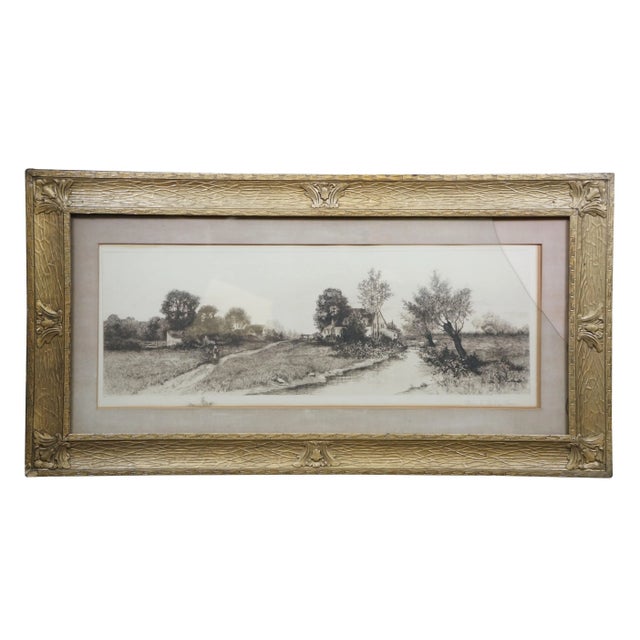 Victorian 2 Antique George William Bohde Oystermans Home Green to the Very Doors Etchings For Sale - Image 3 of 16