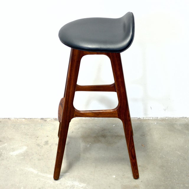 Black Oddense Maskinsnedkeri a/S Pair of Rosewood Model Od61 Stools Designed by Erik Buch For Sale - Image 8 of 18