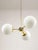 Mid-Century Modern Italian Pendant Light in Brass and Opaline Glass, 1960s For Sale - Image 13 of 15