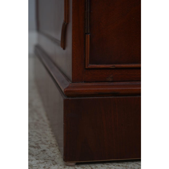 English Leather Top 3 Part Executive Partners Desk For Sale - Image 13 of 18