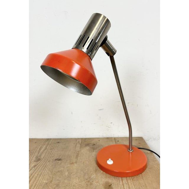 Vintage Orange East German Table Lamp from Aka Electric, 1970s For Sale - Image 9 of 18