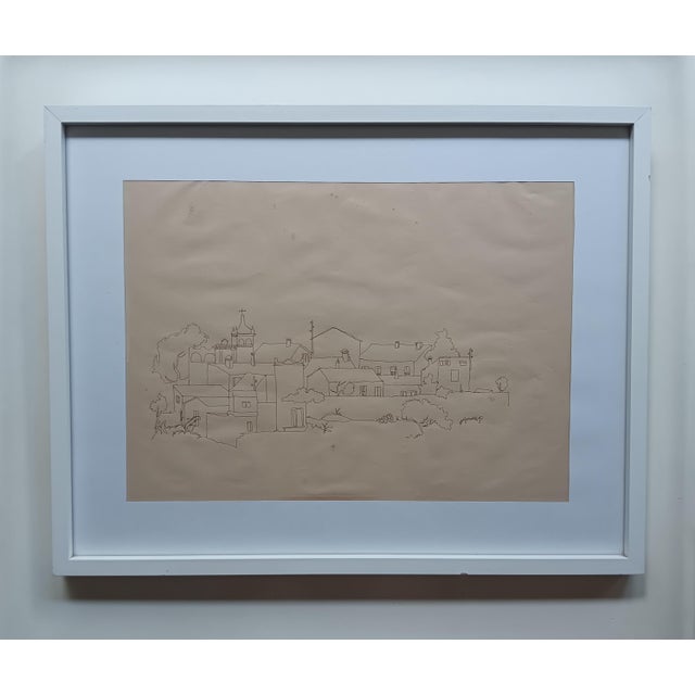 1950s Andreu Alfaro, Urban Landscape of Valencia, 1958, Ink Drawing For Sale - Image 5 of 5