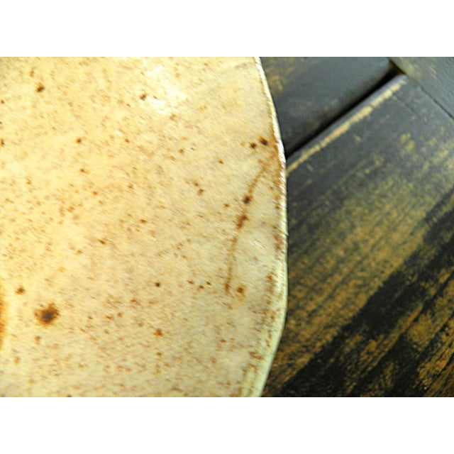 Sand Large Freeform Neutral Pottery Tray With Corn Detailing For Sale - Image 8 of 8