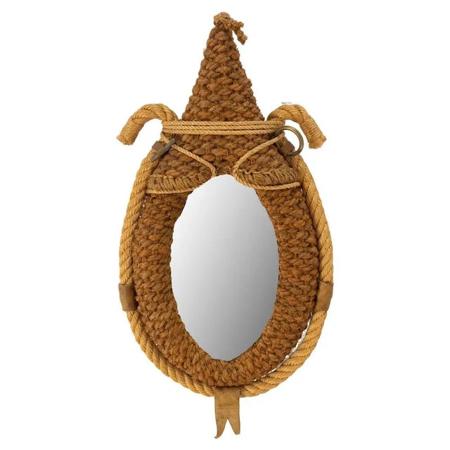 Brown Mid-Century French Mirror Frame For Sale - Image 8 of 8