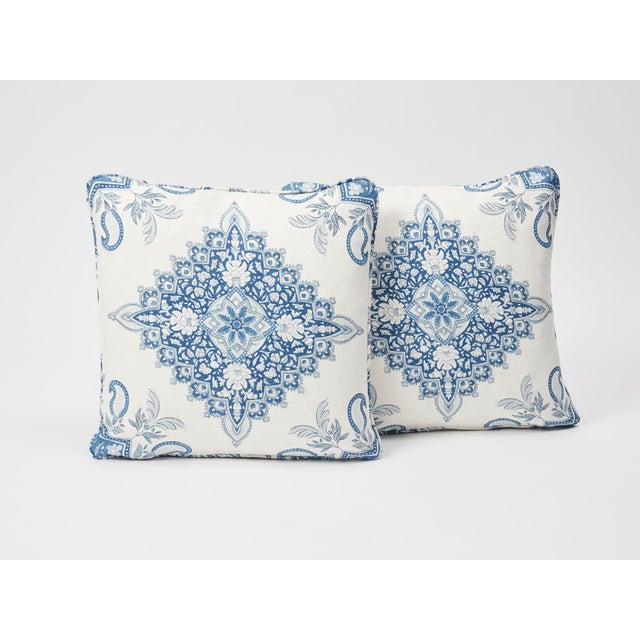 This pillow features Montecito Medallion by Mark D. Sikes for Schumacher with a Self-Welt finish. This stunning large-...