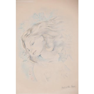 Mariette Lydis, Portrait de femme, Nude, Lithograph For Sale