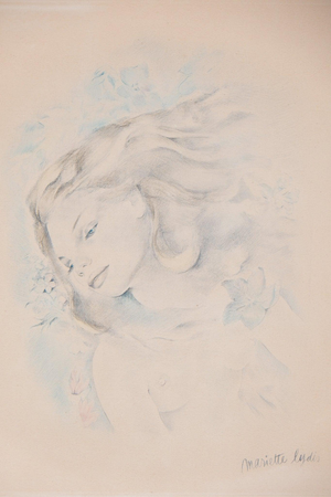 Mariette Lydis, Portrait de femme, Nude, Lithograph