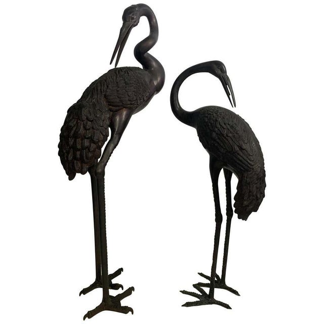 East Asian Cranes, Set of 2 For Sale - Image 8 of 8