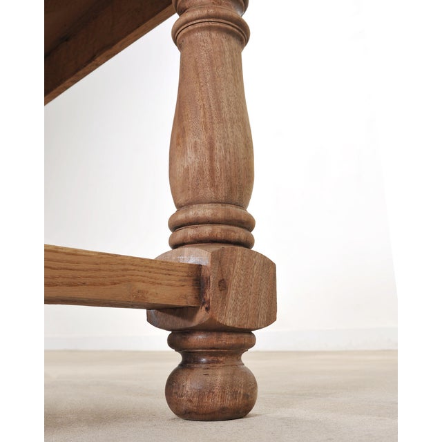 Country French Provincial Bleached Oak Farmhouse Dining Table 8 Ft For Sale - Image 16 of 18