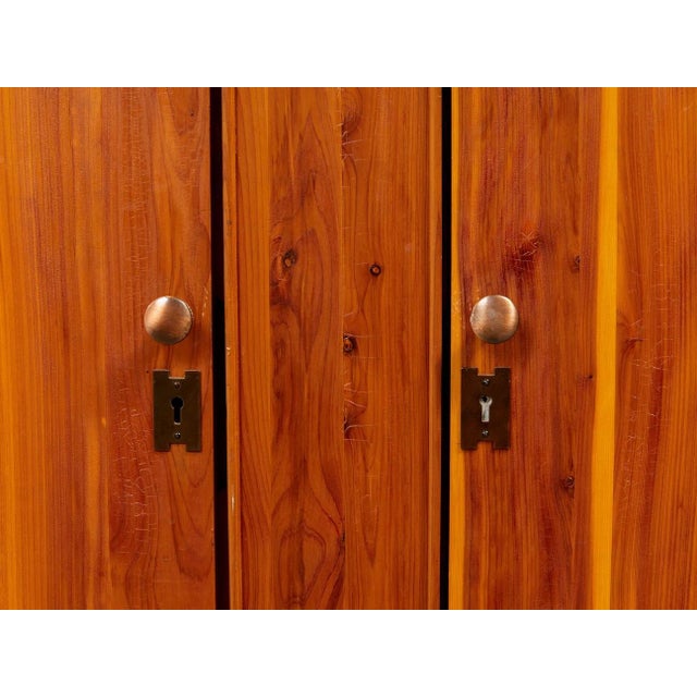 Pine Primitive Mid-Century Vintage Armoire For Sale - Image 4 of 12