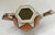 Orange 1920s Art Deco Teapot With Geometric Orange and White Pattern and Gold Luster Accents For Sale - Image 8 of 16