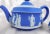 1960s 1960s Portland Blue Wedgwood Jasperware Teapot Sugar Bowl and Creamer For Sale - Image 5 of 13