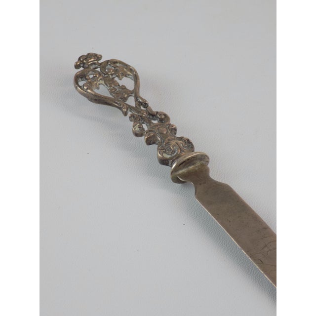 Antique Silver Letter Opener For Sale - Image 5 of 7