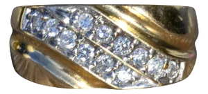 The Goodlettsville: Men's 14K Yellow Gold 0.45 CTW Diamond Cocktail Ring