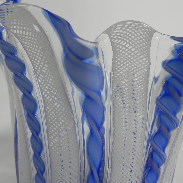 Fazzoletto Zanfirico Vase by Fulvio Bianconi for Venini, Venice, 1950s For Sale - Image 4 of 11