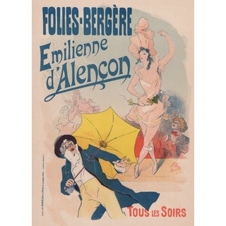 J. Chéret, Folies-Bergère - Emilienne d'Alençon from Les Maîtres de L'Affiche, 1898, Original Lithograph For Sale
