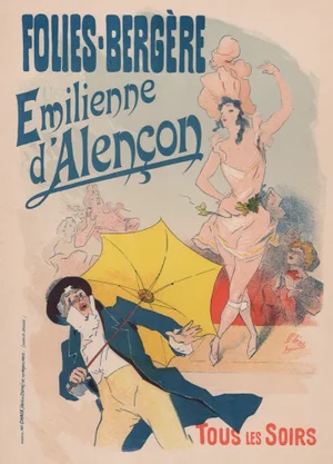 J. Chéret, Folies-Bergère - Emilienne d'Alençon from Les Maîtres de L'Affiche, 1898, Original Lithograph